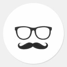 Hipster Round Stickers