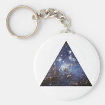 hipster space triangle keychain