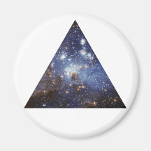 hipster space triangle magnet
