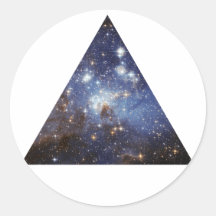 hipster space triangle sticker