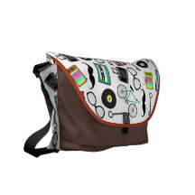 Hipster Theme Messenger Bag