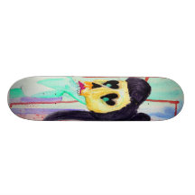 Hipster zombie skate board decks