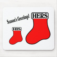 His and Her Stockings Mousemats