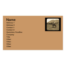 His Horse and His Cattle are His Only Companions Business Card Templates