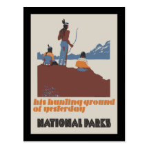 His hunting ground of yesterday National Parks Post Cards