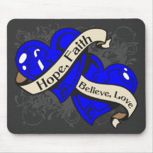 Histiocytosis Hope Faith Dual Hearts Mousepad