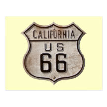 Historic Highway Road Sign Post Cards