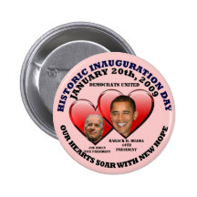 HISTORIC OBAMA INAUGURATION 1-20-2009 BUTTON