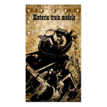 historic train models collector/store business card template