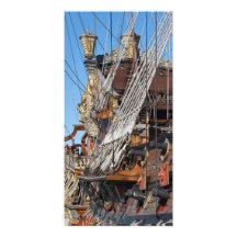historical galleon photo card