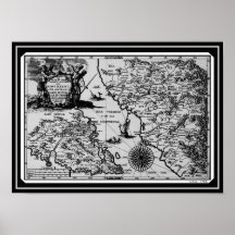 Historical Map Mexico California 1702 Canvas Print