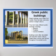 History, ancient Greeks, Greek public buildings Poster