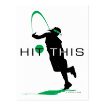 Hit This Green Pitcher Softball Post Card