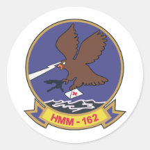 HMM-162 Patch Round Sticker