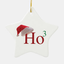 Ho Ho Ho 3 Merry Christmas to the 3rd power Christmas Ornaments