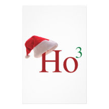 Ho Ho Ho 3 Merry Christmas to the 3rd power Custom Stationery