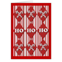 ho ho ho candy cane stripe cards
