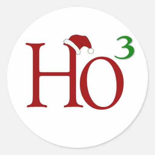 Ho Ho Ho Round Stickers