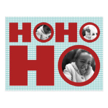 Ho Ho Holiday Photo Postcard