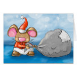 ho ho merry christmas mouse card