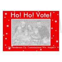 HO! HO! VOTE! Customisable My Dog Votes Card