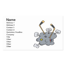 Hockey Fight Business Card Template