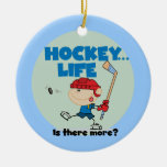 Hockey is There More T-shirts and Gifts Christmas Ornaments