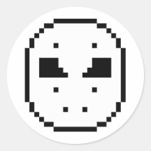 Hockey Mask Round Sticker