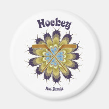Hockey Not Drugs Fridge Magnet