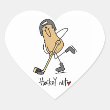 Hockey Nut T-shirts and Gifts Heart Sticker