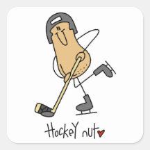 Hockey Nut T-shirts and Gifts Square Sticker
