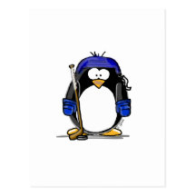 Hockey Penguin Postcards