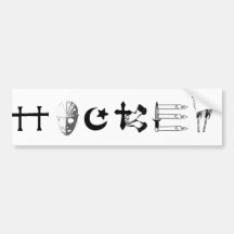 Hockey Religion Bumper Stickers