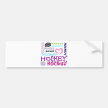 Hockey Repeating Bumper Sticker