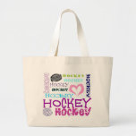 Hockey Repeating Canvas Bags