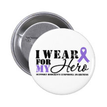 Hodgkin's Disease Hero Ribbon Pinback Button