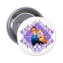 Hodgkin's Lymphoma Fight Rosie The Riveter Pin