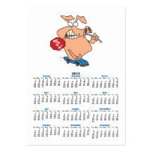 hogging the road pig cartoon business card template