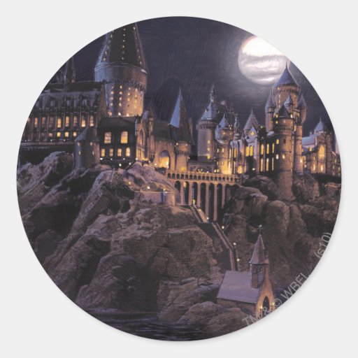 Hogwarts Boats To Castle Round Stickers