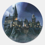 Hogwarts Castle At Night Round Sticker
