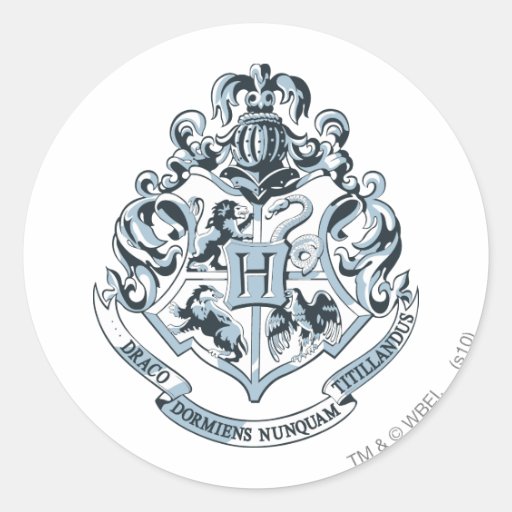Hogwarts Crest Blue Stickers