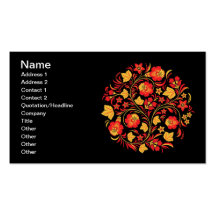 Hohloma Red and Yellow Business Card