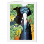 Hokusai Amida Waterfall Fine Art Card