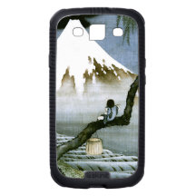 Hokusai Boy and Mt.Fuji Vintage Japanese