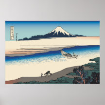 Hokusai Tama River in Musashi Province Posters