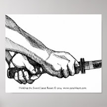 Holding the Sword Print