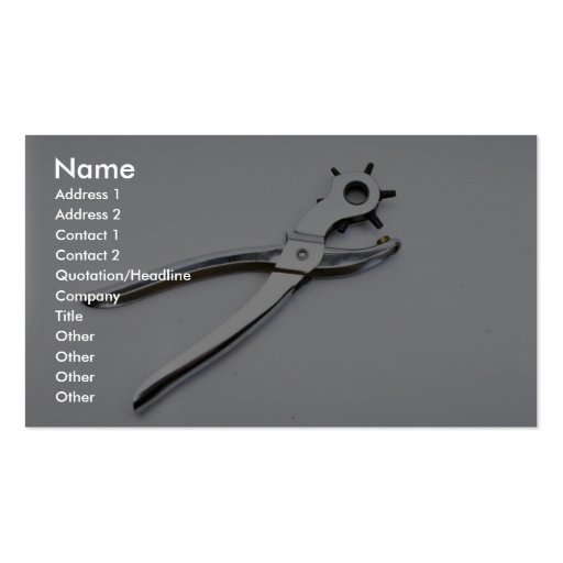 Hole punch business card templates Zazzle