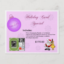Holiday Ad Cards .. Custom Flyer