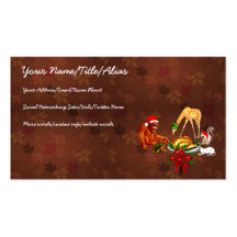 Holiday Animal Cannibals Business Cards