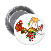 Holiday Animal Cannibals Buttons